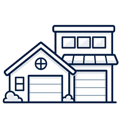 Residential and commercial garage icon