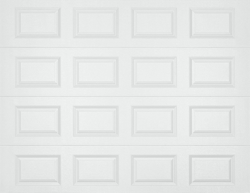 Raised Panel White Short garage door example