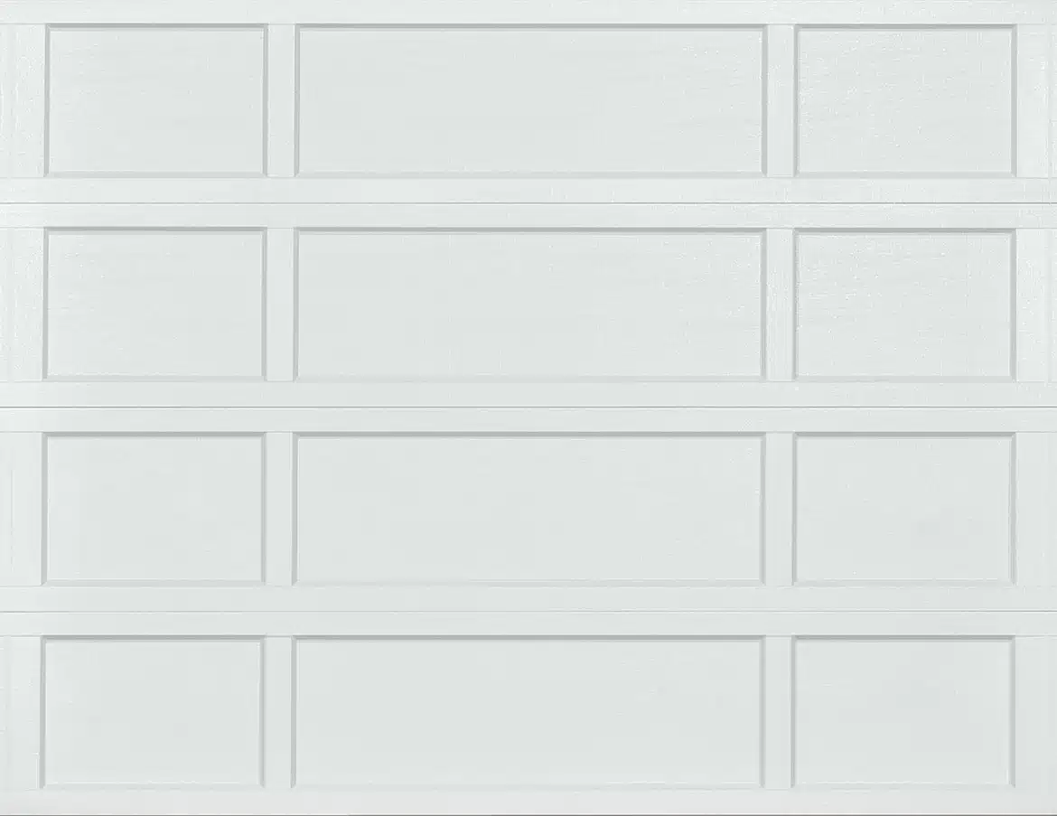Recessed Panel White Combo garage door example